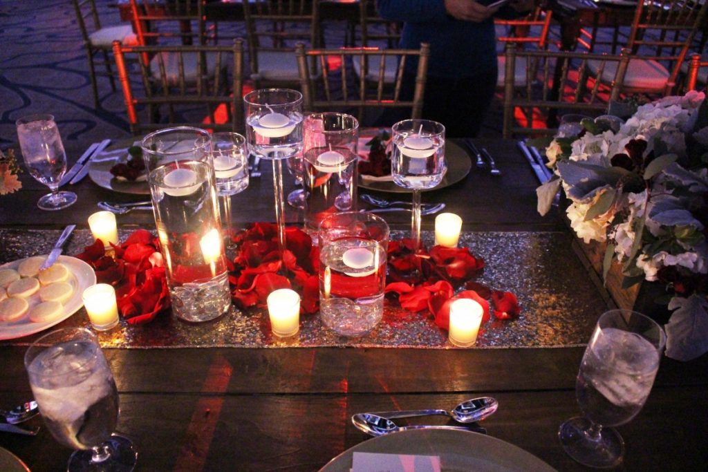 Glamour Gold Glitz Runners on Farm Tables