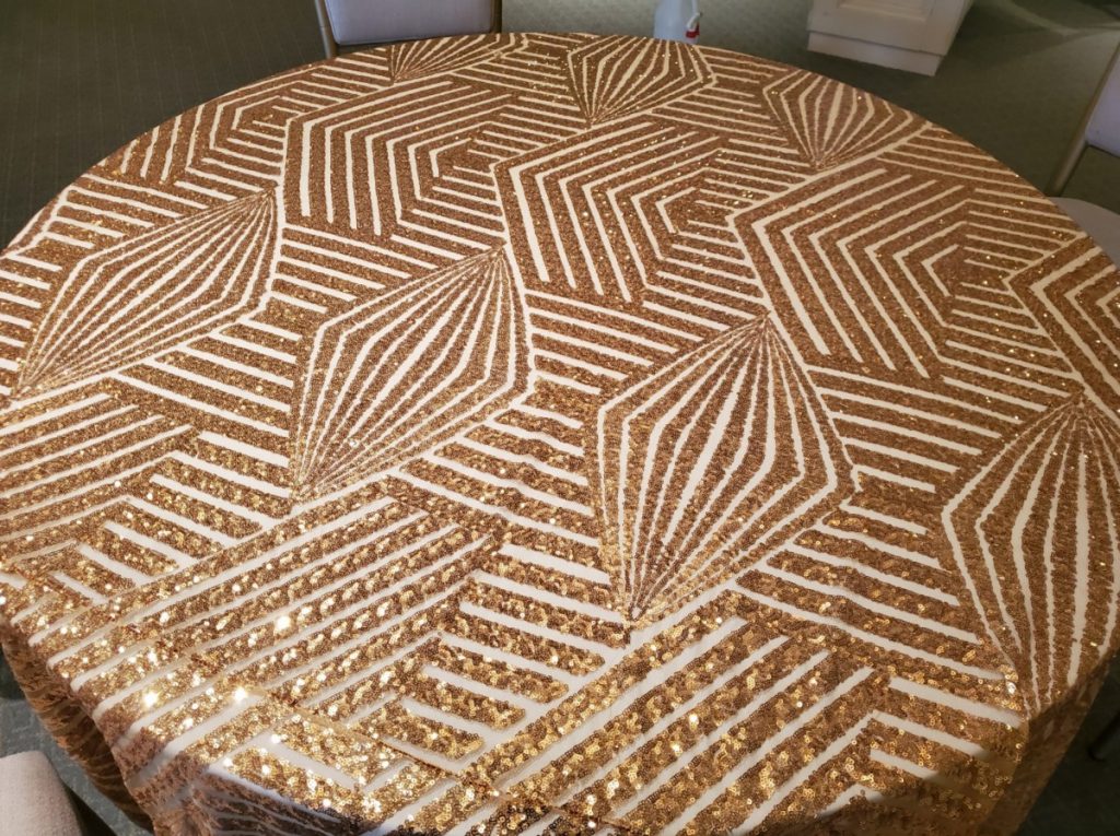 Geo Print Sequin Tablecloth