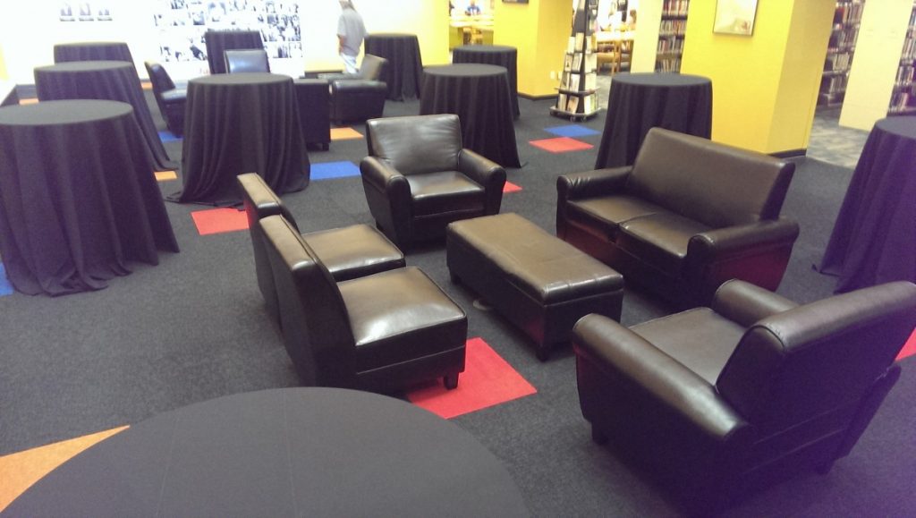 Grouped Black Leather Furniture