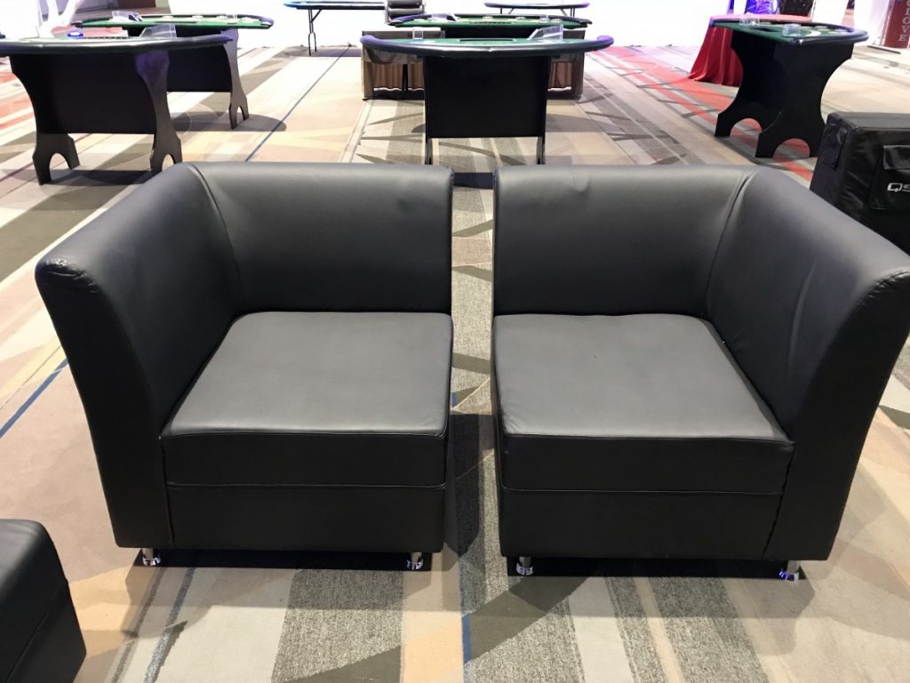 Corner Black Matte Chairs