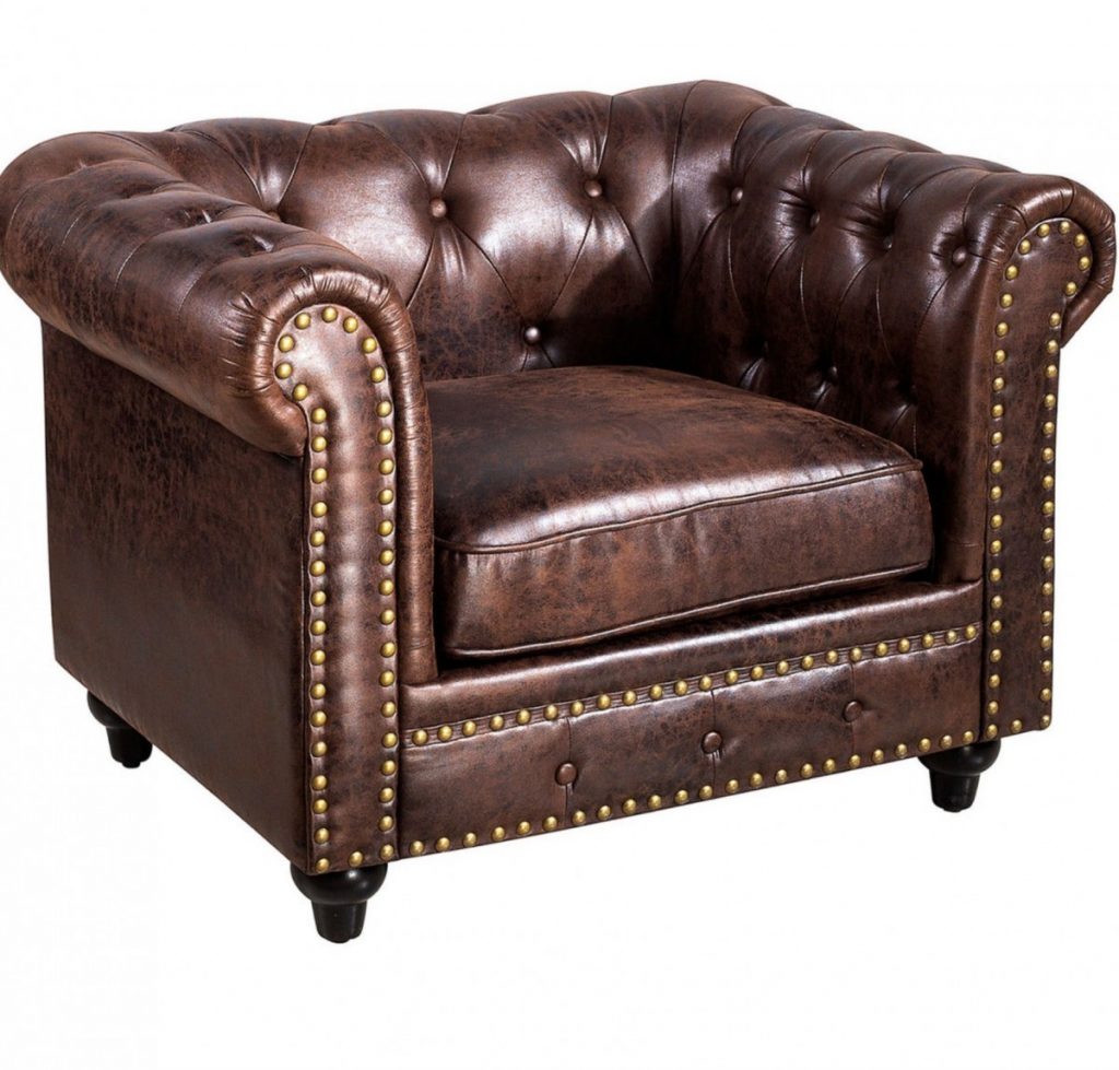 Brown Leather Lounge Chair