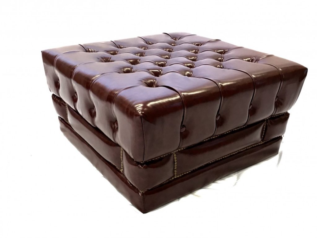 Brown Leather Lounge Ottoman Type 2