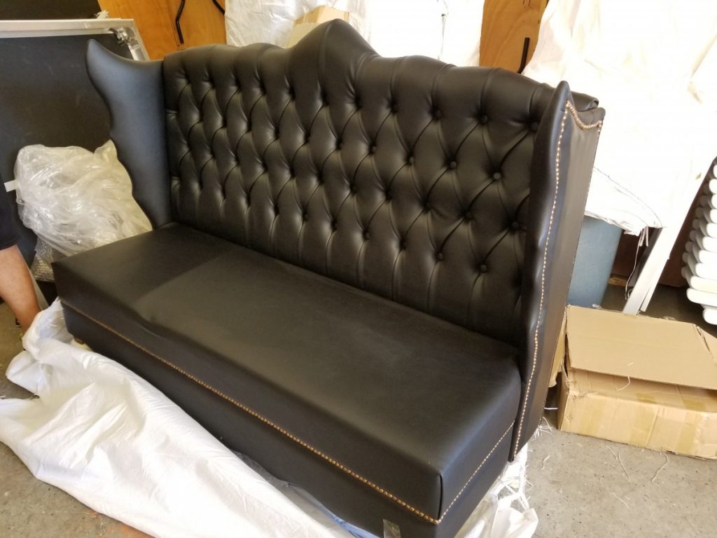 Black Vintage with Gold Studs - Tufted