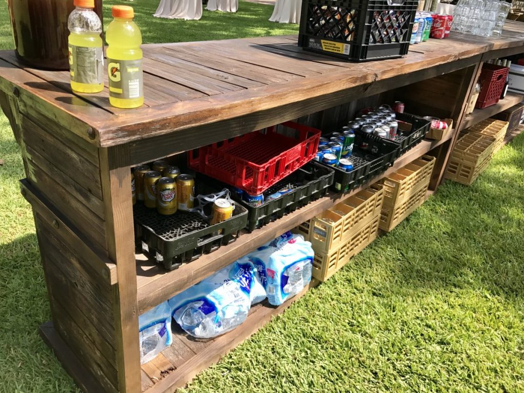 Back of Reclaimed Wooden Bar