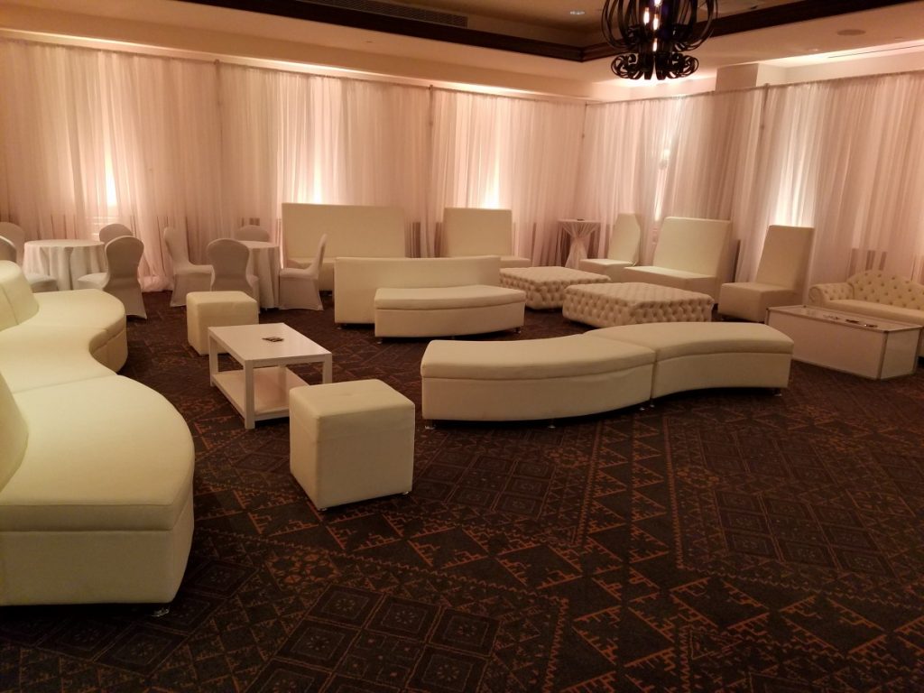 Modern High-Back White Leather Furniture Throughout