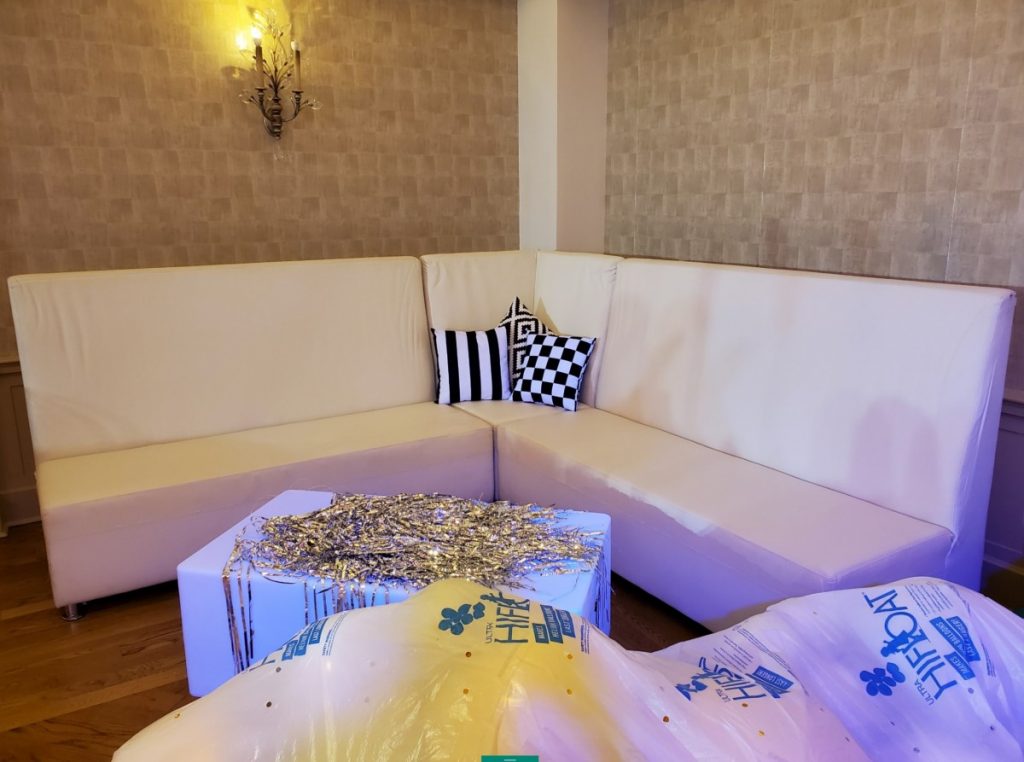 3 Piece Lounge Set - White Leather