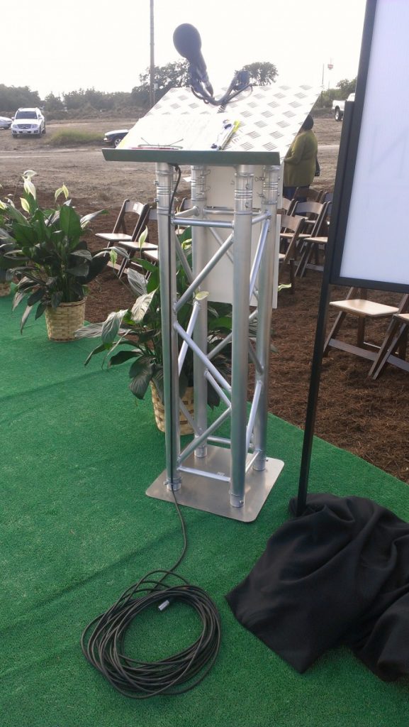 Truss Podiums with Microphone