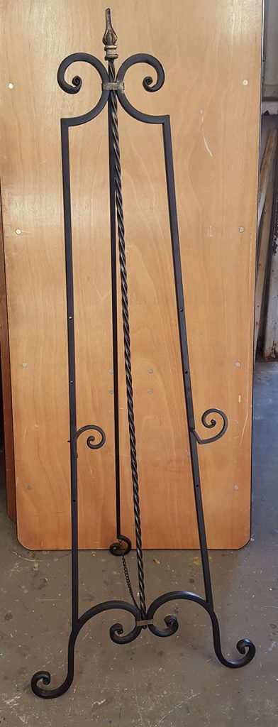 Black Wrought Iron Easel - DPC Event Services