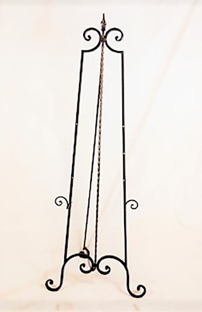 Black Wrought Iron Easel - DPC Event Services