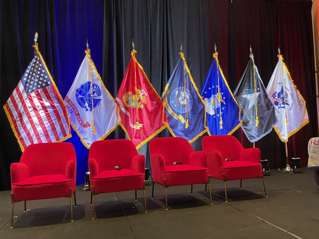 Red and Gold Stage Chair - DPC Event Services