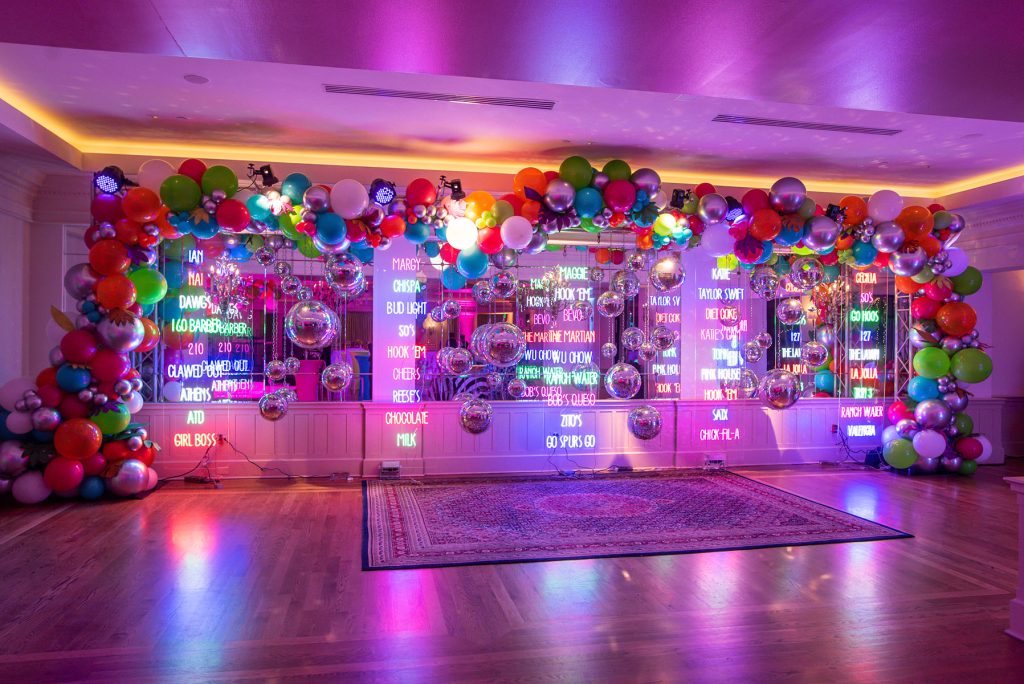Disco Balls Hung in Various Sizes - DPC Event Services
