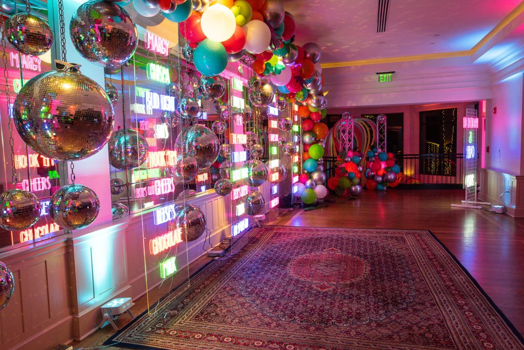 Disco Balls Hung in Various Sizes - DPC Event Services
