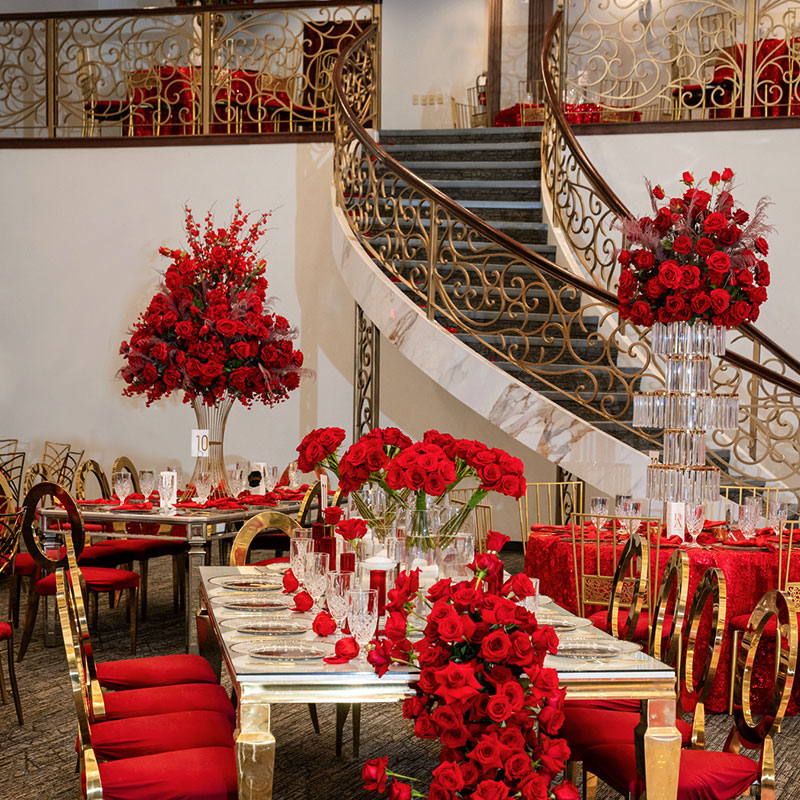 Grand entrance staircase for quinceañera at Emporium by Yarlen San Antonio venue